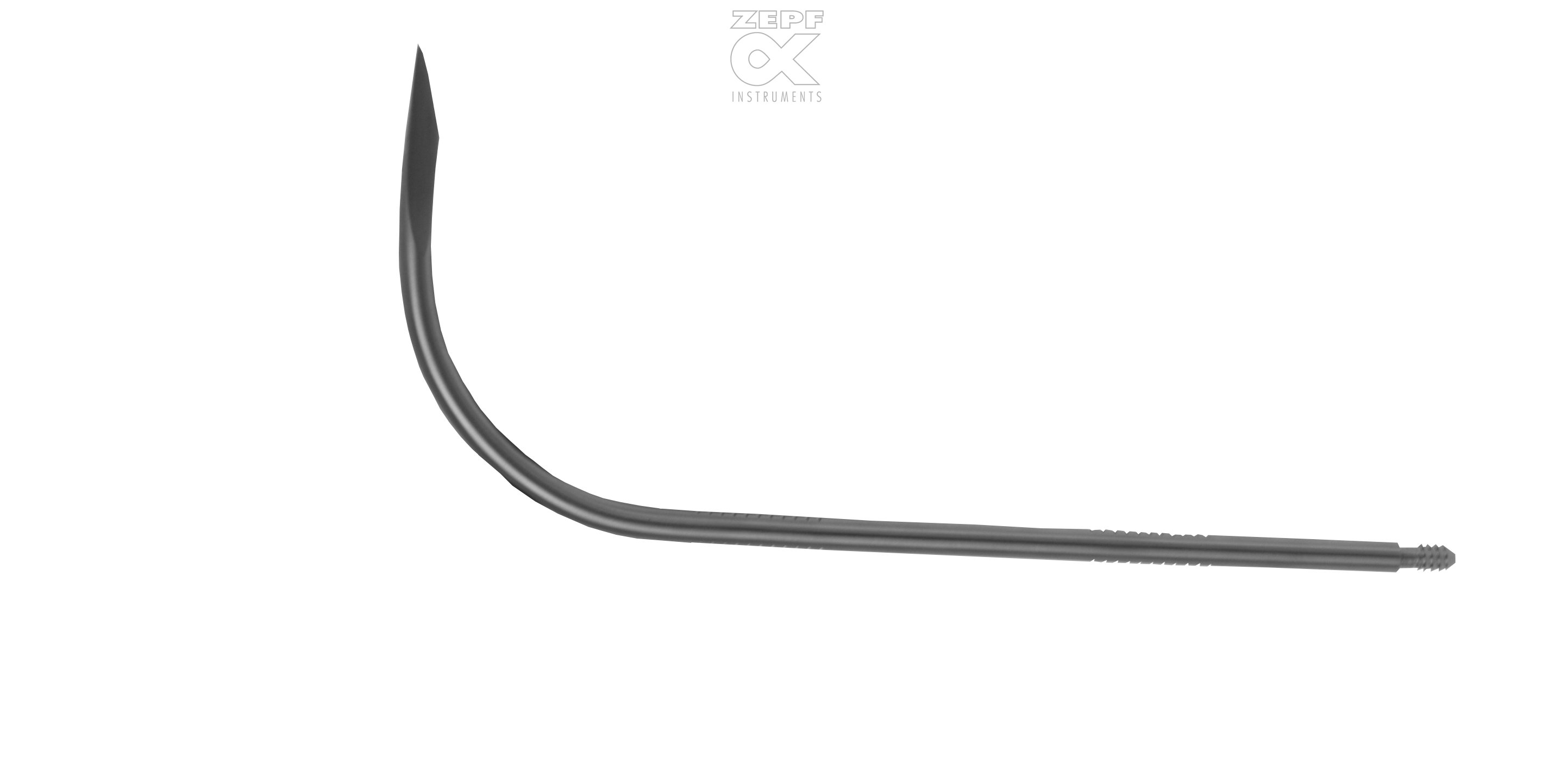 04-1585-16 04-1585-16  ~ Führungsnadel gebogen 16 Charr. 18 cm mit Gewinde ~