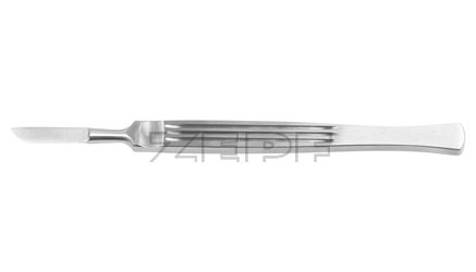 06-4006-02 06-4006-02  ~ Skalpell anat. Metallh. Fig. 2   13,5cm ~