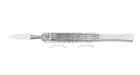 06-4006-11 06-4006-11  ~ Skalpell anat. Metallh. Fig.11   14,0cm ~