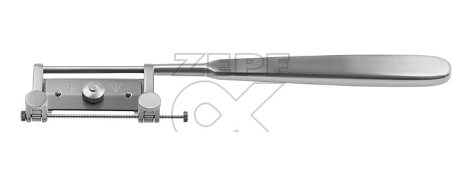 06-4950-00 06-4950-00  ~ SILVER Hand Dermatom  19 cm einstellbar von 0 - 4 mm zum Gebrauch mit Rasierklingen ~