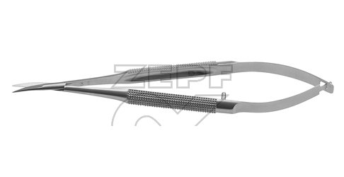 09-2003-14 09-2003-14  ~ Micro Schere   8 mm 14 cm gebogen ~