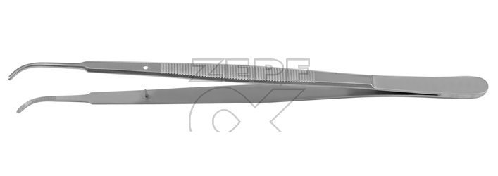 10-3003-18 10-3003-18  ~ GERALD Pinzette gerieft gebogen 17 cm ~