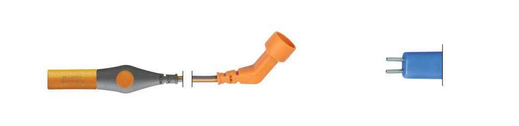 101-045 101-045  ~ Bipolar Kabel, US Pinzette, an Erbe, 4 m ~