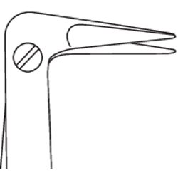 11-381-90-07 11-381-90-07  ~ SC-Schere,Dietrich-Potts,10mm,90 ,18cm ~