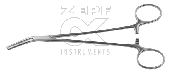 12-2721-18 12-2721-18  ~ FICKLING Arterien Klemme abgewinkelt gerieft 18,0 cm ~