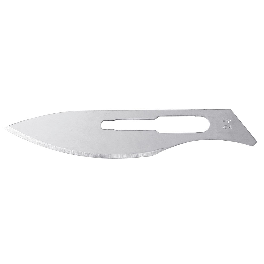 146124 146124  ~ 100 Stück hochwertige  Kohlenstoffstahl- SKALPELLKLINGEN #(Figur)24 ~