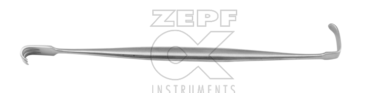 18-1601-17 18-1601-17  ~ SENN MILLER Wundhaken doppelt stumpf 20x6,5 mm 9x9,6 mm 16 cm ~