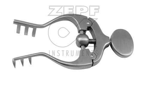 18-6301-10 18-6301-10  ~ JANSEN Wundsperrer stumpf  3x3 Zähne 9,5 cm ~