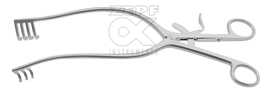 18-6803-26 18-6803-26  ~ ADSON Wundsperrer stumpf 3x4 Zähne 26,5 cm ~