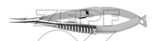 24-6734-09 24-6734-09  ~ CASTROVIEJO Nadelhhalter gerade mit Sperre 9 cm ~