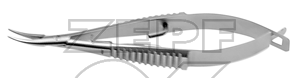 24-6735-09 24-6735-09  ~ CASTROVIEJO Nadelhalter gebogen mit Sperre 9 cm ~