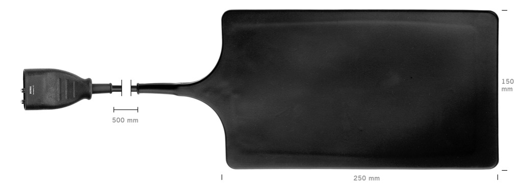 242-003 242-003  ~ Gummi-Neutralelektrode, Erwachsene, 250 x 150 mm, international ~