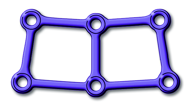 25-016-07-71 25-016-07-71  ~ LP NEURO PLATTE, 3X2LOCH, GEBOGEN, STER. ~