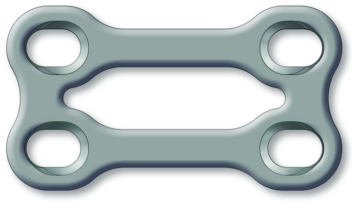 25-023-04-71 25-023-04-71  ~ Kompressionsplatte 2,0,4-Loch,1,0mm,ster ~