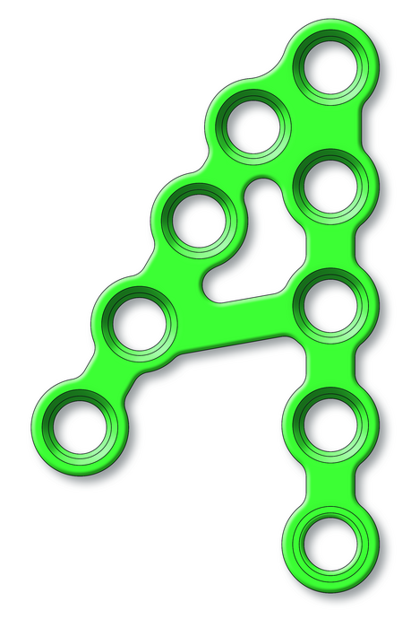 25-283-26-71 25-283-26-71  ~ Subkondyläre Platte,9-Loch,links,3D,ster ~