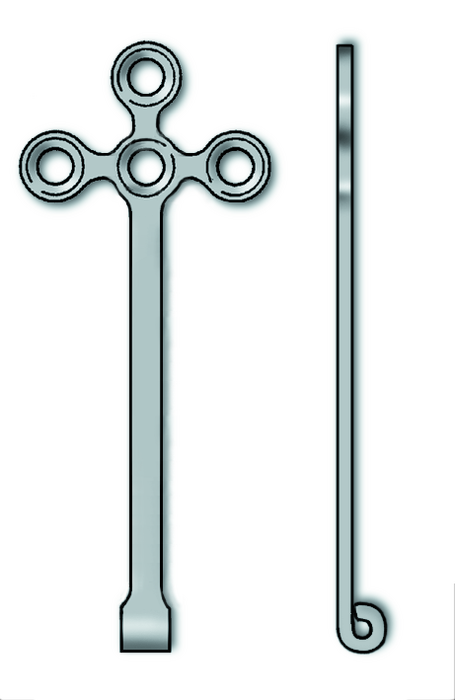 25-301-19-09 25-301-19-09  ~ KFO-Platte, Kreuzform, Steg 19mm, 1,0mm ~