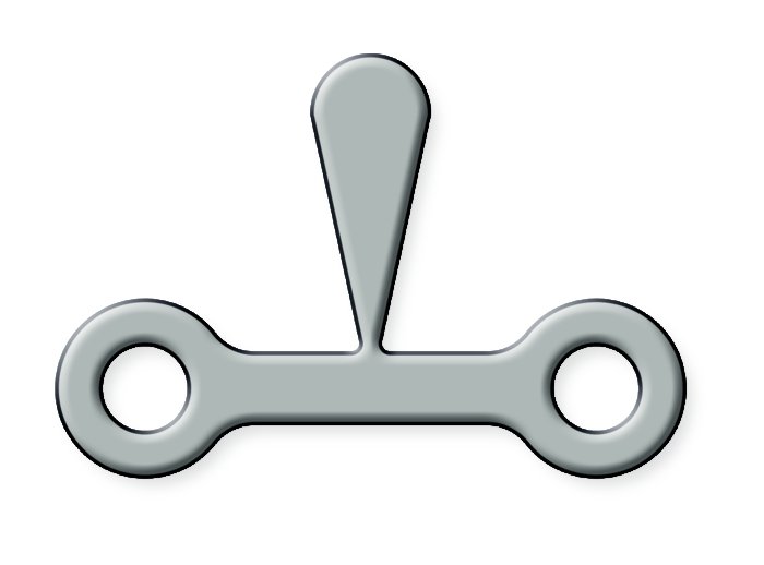 25-302-11-09 25-302-11-09  ~ MI-LeFort1 Platte,2.0,2-L,T=0.6,Steg 7mm ~