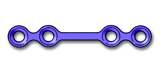 25-304-86-71 25-304-86-71  ~ LP NEURO PLATTE,GERADE,4-LOCH,LANG,STER. ~