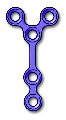 25-320-71-71 25-320-71-71  ~ LP NEURO PLATTE Y-FORM, LANG, STER. ~