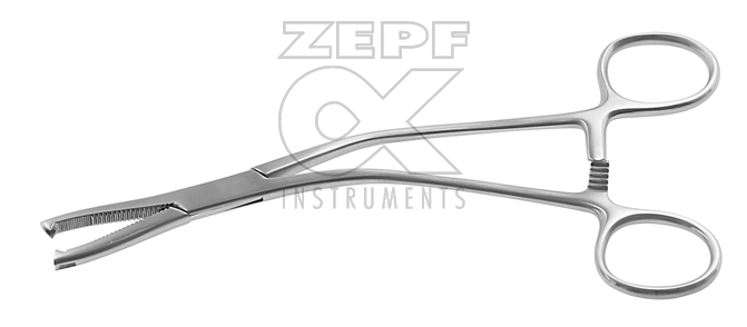 32-4008-19 32-4008-19  ~ DINGMANN Knochenhalte Zange modifiziert seitlich gebogen ~