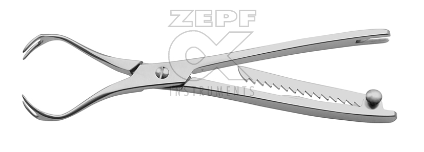 32-4252-23 32-4252-23  ~ OLLIER Knochenhalte Zange m.Sperre 23 cm ~