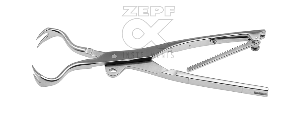 32-4252-27 32-4252-27  ~ OLLIER Knochenhalte Zange m.Sperre 27 cm ~