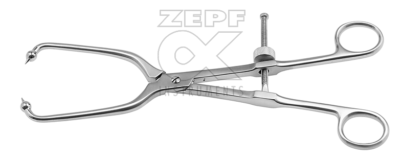 32-4260-24 32-4260-24  ~ Becken Halte Zange gerade 26 cm mit kurzen und geknöpften Enden ~