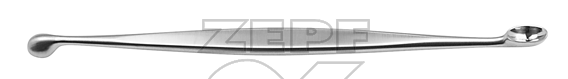 32-5304-17 32-5304-17  ~ VOLKMANN Doppellöffel scharf rund oval   9,1 mm 7,8x13,5 mm 17 cm ~