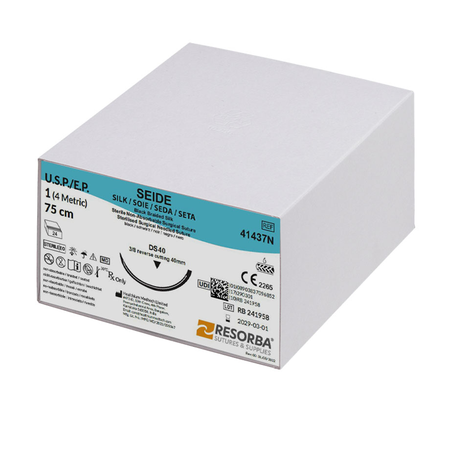 41437N 41437N  ~ SEIDE schwarz, 1 USP, DS40, Länge 75cm ~