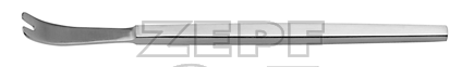 42-4009-14 42-4009-14  ~ SCHEPENS Orbita Spatel glatt mit Gabelung 13 cm ~