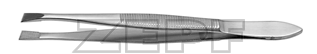 43-4206-09 43-4206-09  ~ Cilien Pinzette 9 cm schräg ~