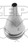 44-0105-75 44-0105-75  ~ GRUBER Ohrtrichter oval 7,5 mm ~