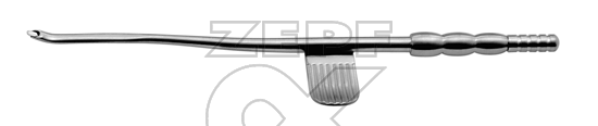 46-6507-14 46-6507-14  ~ GUILEN Saug Raspatorium mit Mandrin nach links gebogen 14,5 cm lang ~