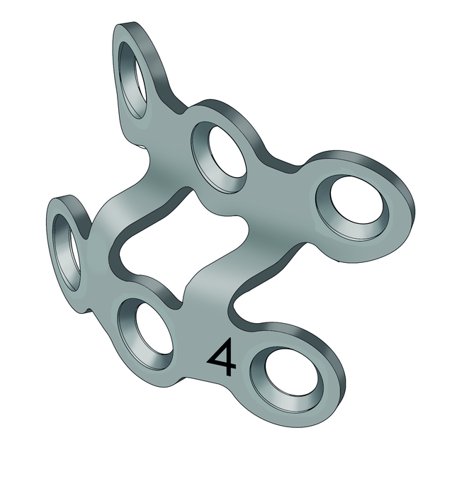 50-303-04-09 50-303-04-09  ~ 2,0 Mini Kinnplatte, 4 mm ~