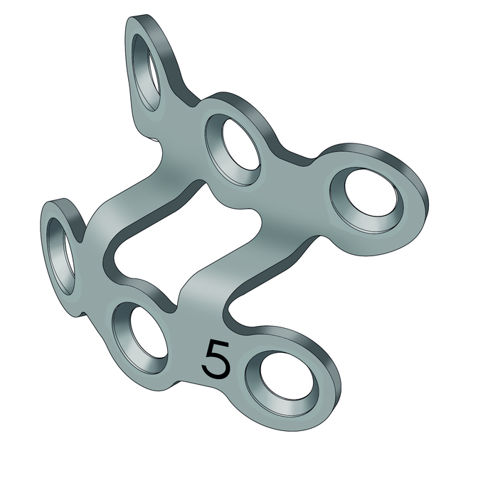 50-303-05-09 50-303-05-09  ~ 2,0 Mini Kinnplatte, 5 mm ~