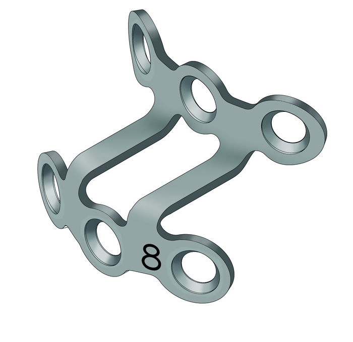 50-303-08-09 50-303-08-09  ~ 2,0 Mini Kinnplatte, 8 mm ~