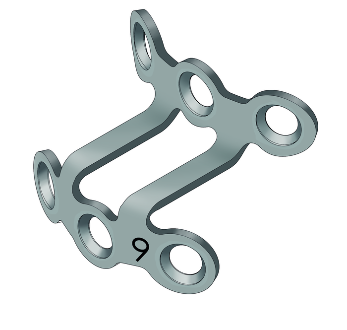 50-303-09-09 50-303-09-09  ~ 2,0 Mini Kinnplatte, 9 mm ~