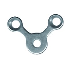 51-581-03-09 51-581-03-09  ~ POLLEY FIXATIONSPLATTE 2 LOCH, RECHTWINK ~