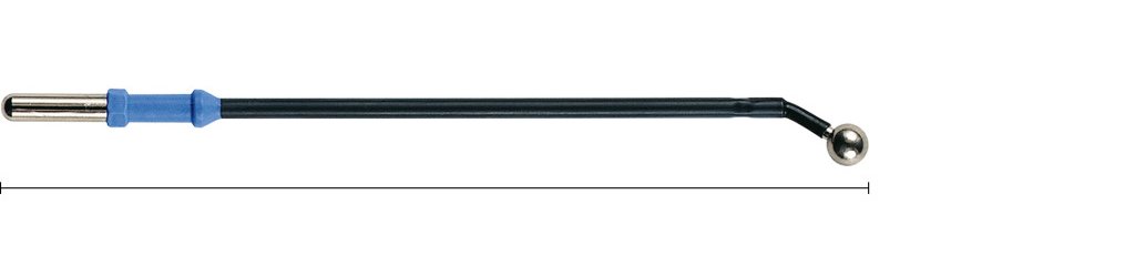 520-035 520-035  ~ Kugelelektrode, gewinkelt,   6 mm, 124 mm, isolierter Schaft 4 mm ~