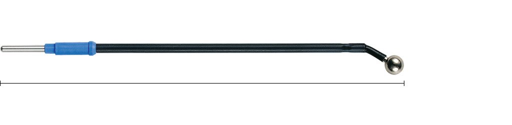 530-035 530-035  ~ Kugelelektrode,   6 mm, gewinkelt, 128 mm, isolierter Schaft 2,4 mm ~
