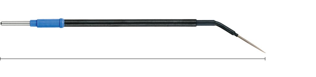 530-122 530-122  ~ Nadelelektrode, gewinkelt, 136 mm, isolierter Schaft 2,4 mm ~