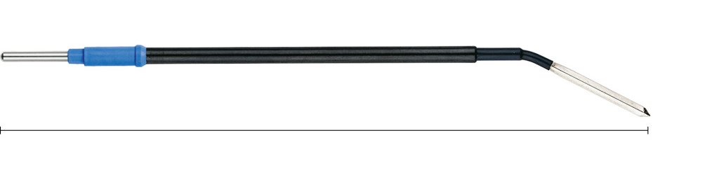 530-123 530-123  ~ Messerelektrode, gewinkelt, rautenförmig, 146 mm, isol. Schaft 2,4 mm ~