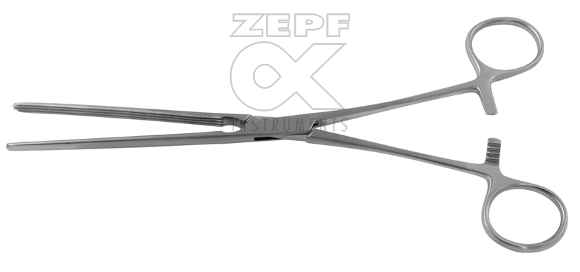 64-2201-22 64-2201-22  ~ KOCHER Darm Klemme gebog. 22cm ~