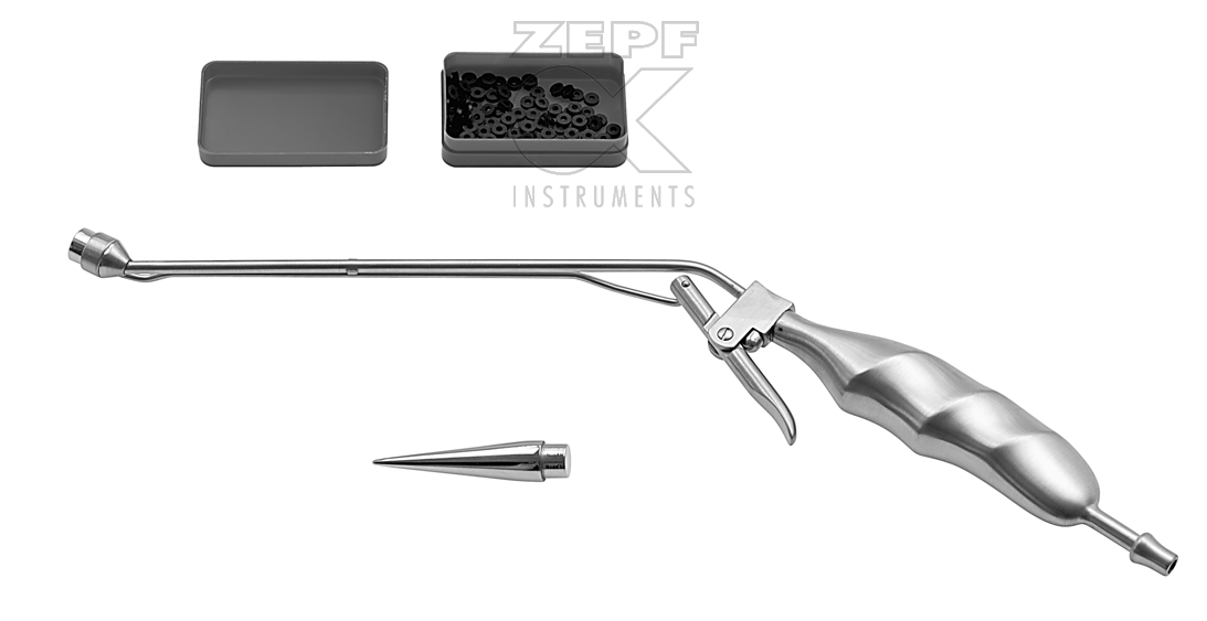 68-4320-10 68-4320-10  ~ Haemorrhoidal Saugligator 10 mm komplett mit 100 Ringen 30  aufwärts gewinkelt ~
