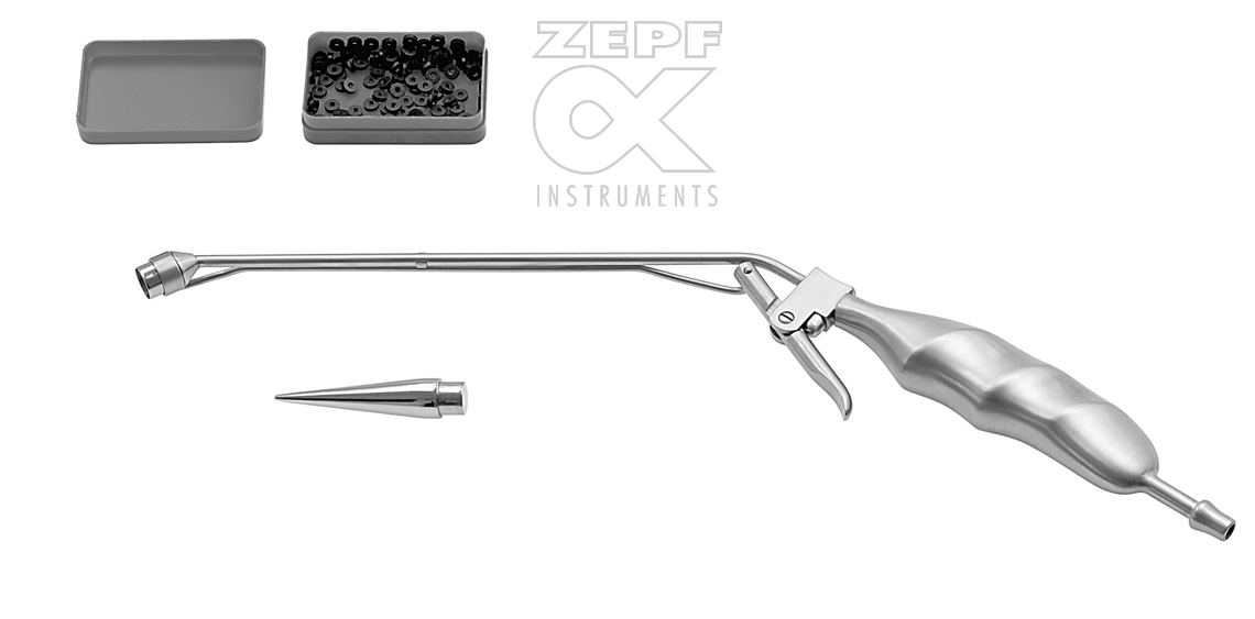68-4322-10 68-4322-10  ~ Haemorrhoidal Saugligator 10 mm komplett mit 100 Ringen 30  abwärts gewinkelt ~