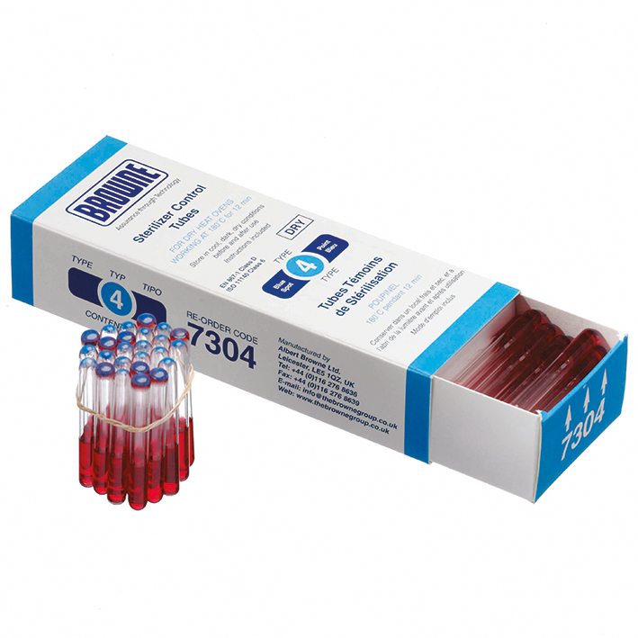 7304AB 7304AB  ~ STERIL CNTR TUPE TYPE 4 - BLUE SPOT (100 TBS BX) ~