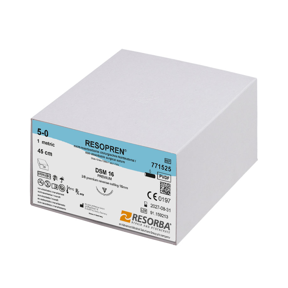 771525 771525  ~ RESOPREN® blau, 5 0 USP, DSM16, Länge 45cm ~