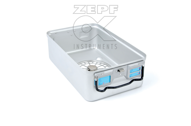 88-3854-11 88-3854-11  ~ Container Unterteil Alu silber 3 4 gelocht mit Papierfiltern 46,5 x 28 x 10 cm ~
