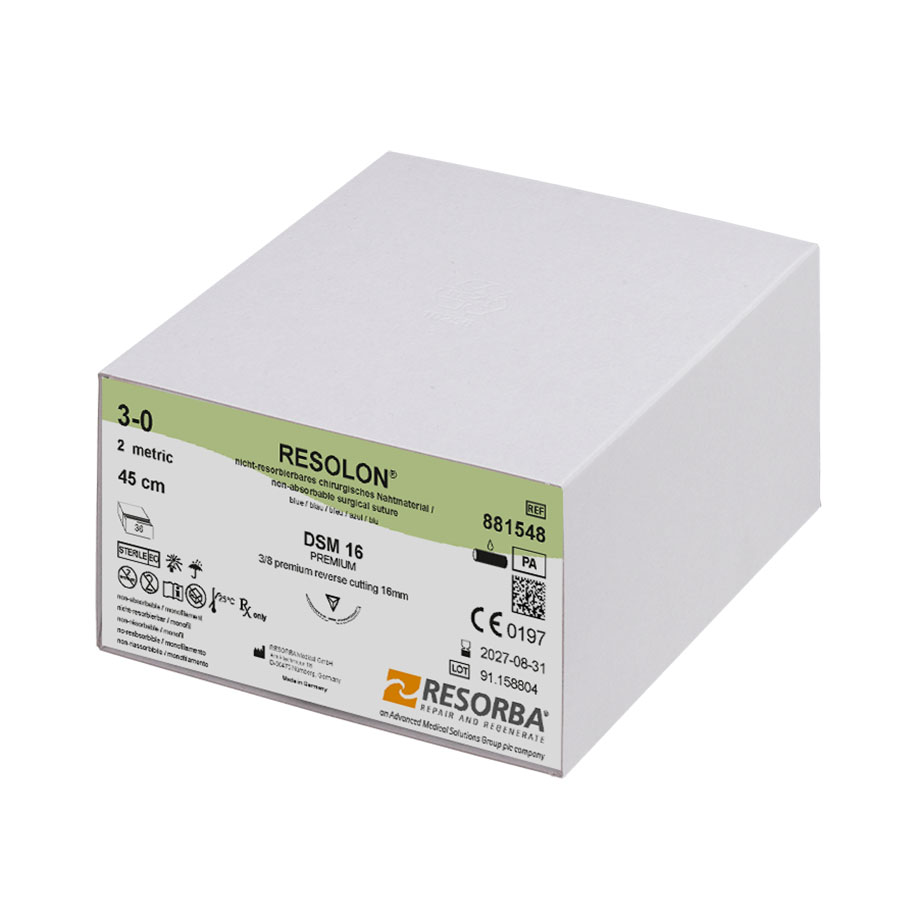 881548 881548  ~ RESOLON blau, 3 0 USP, DSM16, Länge 45cm ~