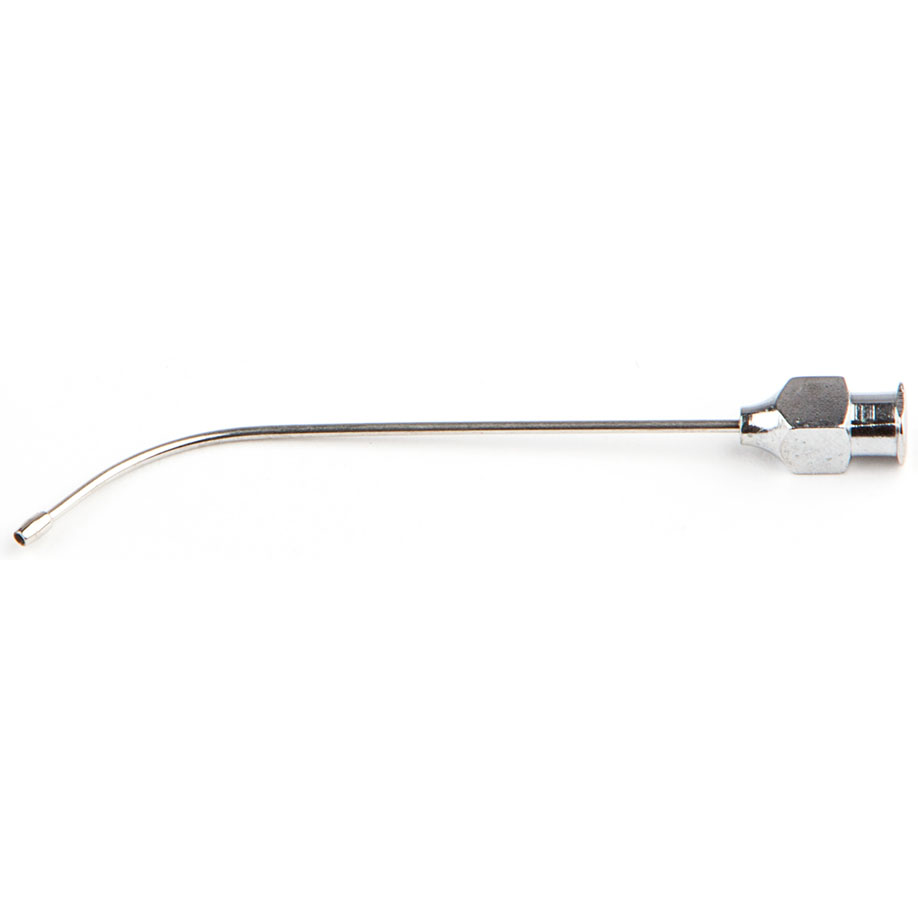 CSIA1018 CSIA1018  ~ Knopfkanüle 8 cm gebogen 1,2 mm Durchmesser, ohne Ring   Mindestabnahmemenge  80Stück ~